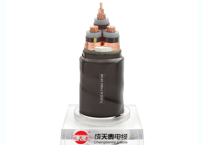 Durable Copper Armored Cable , 8.7/15kv Power Cable Bare Copper Class 2 Conductor
