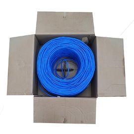 Le câble LAN Revêtu bleu d'en cuivre 4 réseau d'UTP Cat6 de paires câble 305m