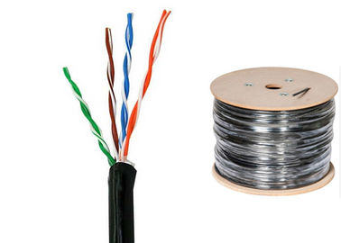 Câble LAN UV de la preuve Cat6 UTP, câble Ethernet de twisted pair de veste de polyoléfine