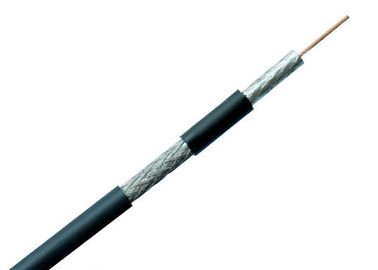 Câble coaxial de liaison de cuivre nu solide de 14 A.W.G. pour le diélectrique de PE de faible densité de télévision par satellite