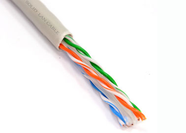 Câble de cuivre nu solide de réseau de câble LAN d'Ethernet de Cat6A UTP