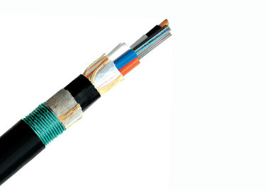 Double câble blindé de fibre de mode unitaire de veste, câble optique de réseau de la fibre GYTY53